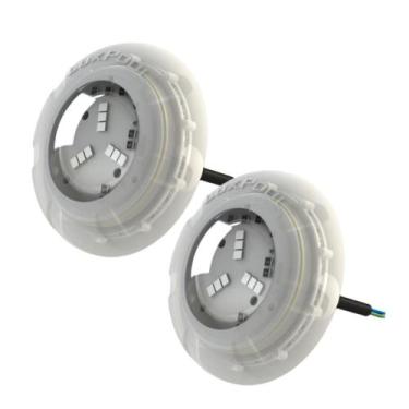 Imagem de Kit 2 refletor luminária led para piscinas 6w rgb - luxpool