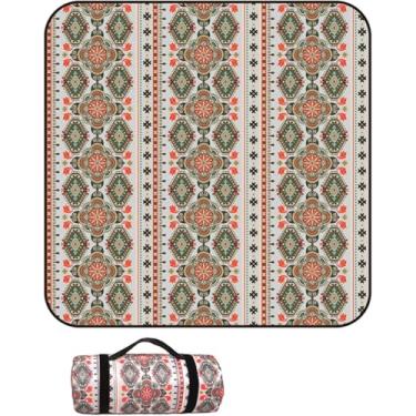 Imagem de Manta De Piquenique Extra Grande 300x300, Dobrável E Portátil, à Prova D'água, Carpete Grosso De 3 Camadas Para Barracas Grandes Com Alça De Transporte Para Camping, Parque E Jar, C