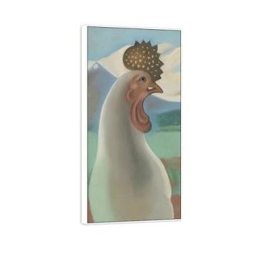 Imagem de BMZFYBS Georgia O'Keeffe famosa arte de parede impressões em tela prontas para pendurar - quadro branco para decoração de sala de estar 50 x 100 cm 20 x 39 pol