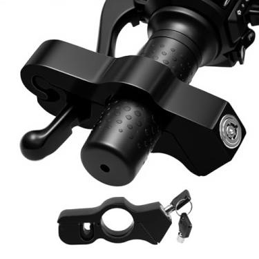 Imagem de 2 peças de fechaduras de motocicleta, capacete travado e trava de freio, bloqueio de guidão antifurto para motocicletas motorizadas, scooters elétricos, quadriciclos, bicicleta suja, bicicleta de rua