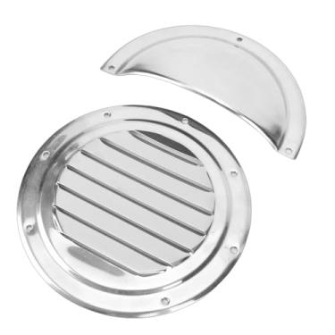 Imagem de Fockety Ventilação da Cabine do Barco, Placa de Ventilação da Cabine Com Persiana de Aço Inoxidável, Tampa Redonda de Ventilação Com Veneziana de 5 Polegadas Com Tampa para Barcos,
