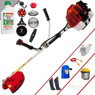 Imagem de Roçadeira Kawashima Kw52l 52c 2,5hp + Faca 2 Pontas + Faca 40 Dentes + Faca 80 Dentes + Trimmer + Escova 38c + Faca 6 Pontas