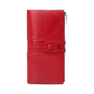 Imagem de Bolsa Feminina De Couro Macio Com Bloqueio RFID De Grande Capacidade, 