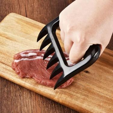 Imagem de 2 peças de garra de triturador de carne de plástico resistente – Ferramenta de trituração de churrasco para carne de porco desfiada e frango, compatível com churrasqueiras e fornos de cozimento lento