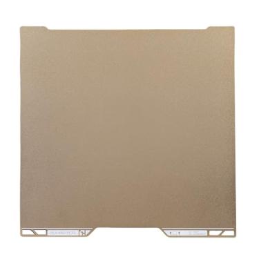 Imagem de Cryfokt Plataforma Removível de Cama Aquecida Flexível PEO PEI para Impressora 3D H2D, Placa de Construção Brilhante Texturizada para PLA ABS TPU PETG, 13,78 X 12,6 pol.