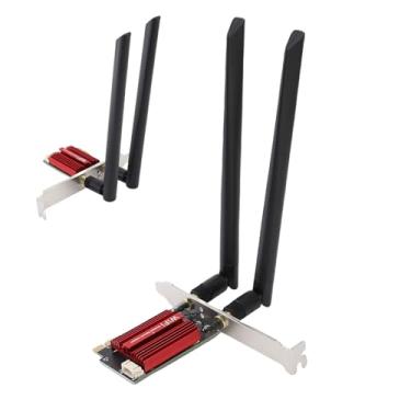 Imagem de EBTOOLS Placa WiFi 6E PCIe, Adaptador Sem Fio Tri Band 2,4 GHz 5 GHz 6 de 4200 Mbps Com 5.2, MU MIMO, OFDMA, WPA3, para PC Desktop 10 11 Linux