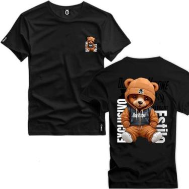 Imagem de Camiseta Personalizada Masculina Urso Estilo 06 Style Camiseta Algodão
