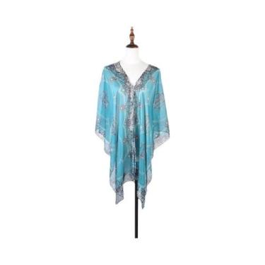 Imagem de Lenço De Chiffon Feminino Estampado Para Verão, Toalha De Praia, Xale 