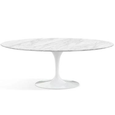 Imagem de Mesa de Jantar Saarinen Oval 137x90 cm Mármore Carrara - Personal Move
