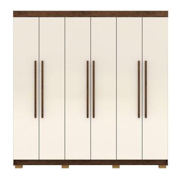 Imagem de Guarda-roupa Alto 6 Portas 2 Gavetas Norway Imbuia-champanhe