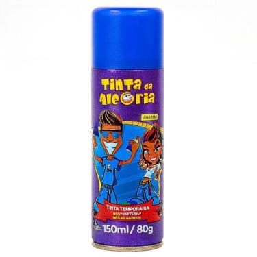 Imagem de Tinta Da Alegria Spray Infantil Cabelo Maluco Azul 150Ml