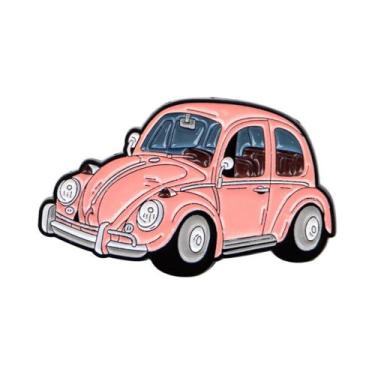 Imagem de Broche Esmaltado Retrô Colorido De Desenho Animado De Sedã Para Mochil