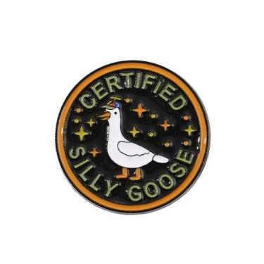 Imagem de Broche certificado Silly Goose Funny Cartoon Goose Alloy - Yiweisai