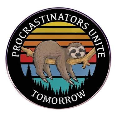 Imagem de Broche Pin Retro Sloth Funny Cartoon Lapel Alloy 3x3cm - yiweisai