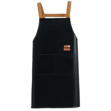 Imagem de Avental de couro PU impermeável para homens e mulheres - Yiweisai