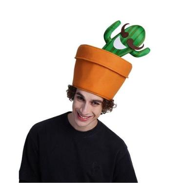 Imagem de Chapéu Funny Cactus in Pot para adultos, chapéus de cosplay inovadores