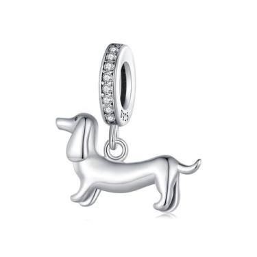 Imagem de Pingente Charm MUNDELL 925 Sterling Silver Dachshund para pulseira