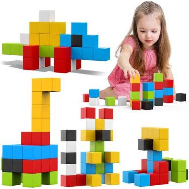 Imagem de Brinquedo educativo Magnetic Blocks Brociese Kids 36 unidades para cri