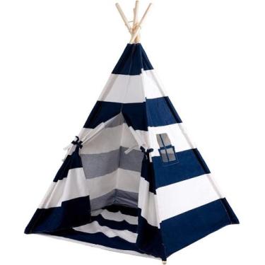 Imagem de Tenda Teepee Costzon Classic Indian de 1,5 m em algodão e lona azul