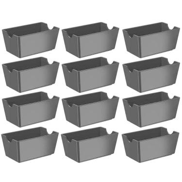 Imagem de Kit 12 Porta Sachês Pretos Molhos Chá Açúcar Uno Coza Lanchonete Padaria