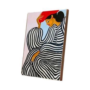 Imagem de Pôster Abstrato Vintage Sem Moldura, Arte De Parede Em Papel Kraft Par