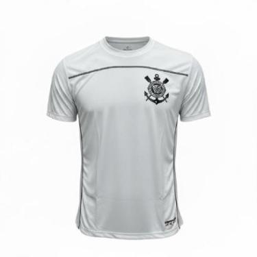 Imagem de Camisa Corinthians Branco Fitness Oficial Licenciada Treinos-Masculino