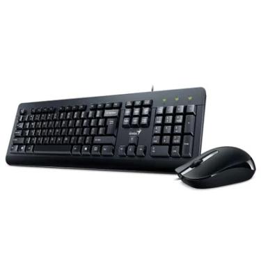 Imagem de Kit Mouse E Teclado Genius Km-160 Com Fio Usb Abnt 2