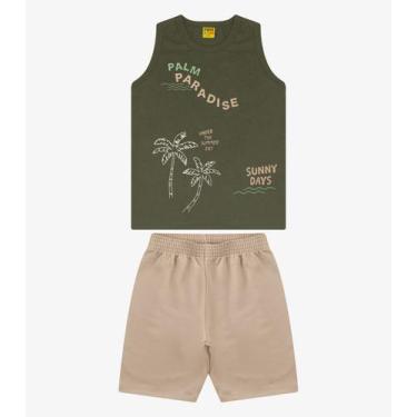 Imagem de Conjunto Regata com Bermuda Masculino Rovi Kids Verde, 4, Verde