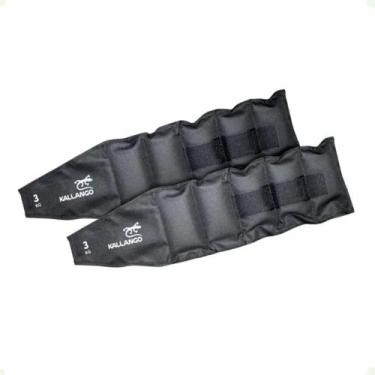 Imagem de Caneleira Tradicional de Nylon Kallango Preta - 3 Kg - Kallango Fit