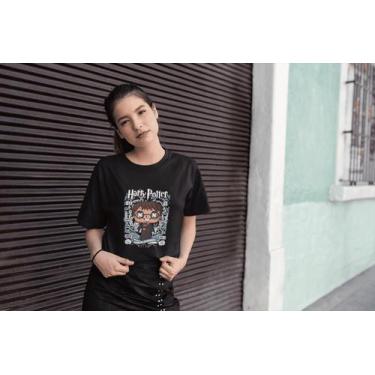 Imagem de Camiseta Poster Pop Style Inspiração HARRY POTTER Estampa DTF 100% Alg