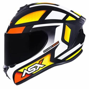 Imagem de Capacete Asx Draken Spirit Brilho Preto/Vermelho/Branco, 56