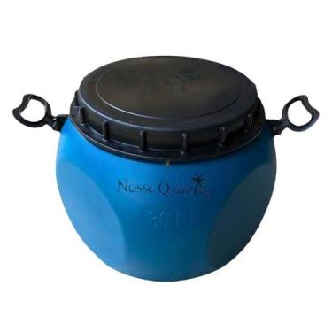 Imagem de Bombona 30 Litros Pote Porta Ração 15kg Armazenador Com Alça - Nosso Q