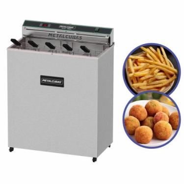 Imagem de Fritadeira a Óleo Metalcubas Zona Fria, 30 Litros, Inox, Controlador D