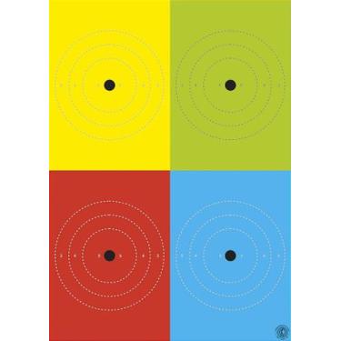 Imagem de Alvo SAT Percepção 4 Cores 120gr - Papel para Treino - Rei dos Alvos, 