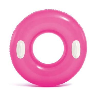 Imagem de Bóia Inflável Esmeralda Grande com Alça 76 Cm - Intex, Rosa