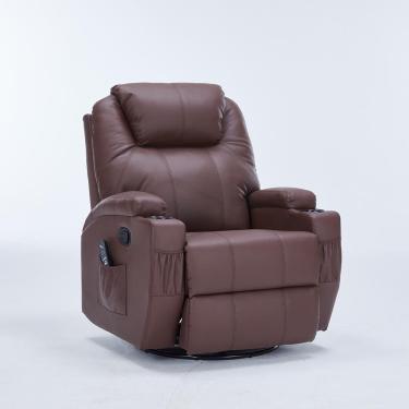 Imagem de Poltrona Reclinável Vector G94 com Massagem Aquecimento Pu Marrom Chocolate Gran Belo
