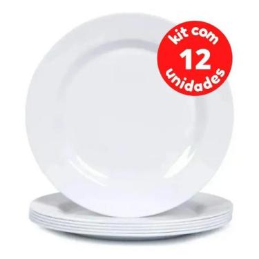 Imagem de Conjunto 12 Pratos Sobremesa Melamine Bar Restaurante 18cm Razi - Yang
