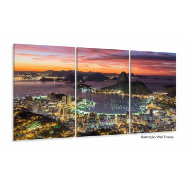 Imagem de Quadro Decorativo Cidade Rio de Janeiro 120x60 3 peças
