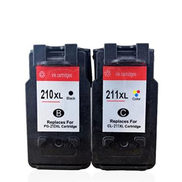 Imagem de 210 211 Cartuchos De Tinta Substituição Para Canon PG-210 CL-211 XL Compatível Para MP240 MP250 MP270 MP272 MP280 MP480 MP495 MP490 MX330 MX340 MX350 2-pack