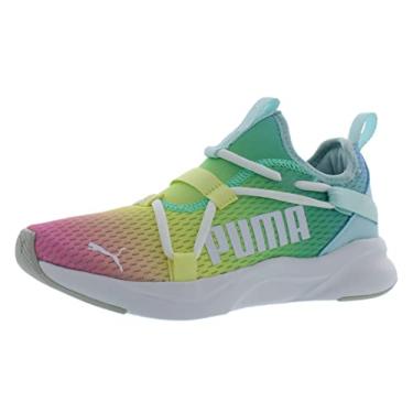 Imagem de PUMA unisex-child Rift Slip On Sneaker, Blue Glow White-Green Glimmer, 6 US Unisex Big Kid