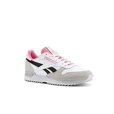 Imagem de Reebok Unissex - Adulto Cl Leather Ripple Clip Su, Branco/Cinza caveira/Solar Pi, 13