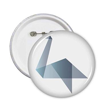 Imagem de Broche de origami abstrato de pato, formato geométrico, broches, botão, emblema, acessório, decoração, 5 peças