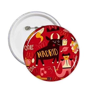 Imagem de Emblema de Madrid Espanhol Bullfight Music Fiesta Broche Emblema de Decoração 5 peças