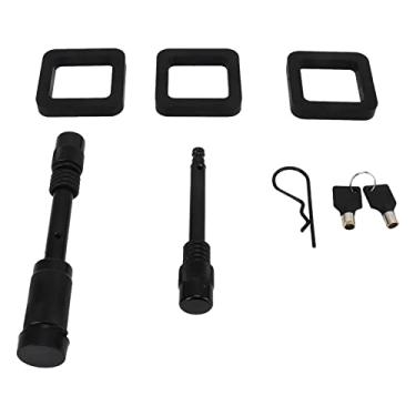 Imagem de Pino de Travamento do Engate de Reboque de 5/8 pol. 9/16 pol. Aço e Liga de Zinco e Borracha Com 3 Almofadas de Silenciador Superfície Pintada de Preto para Veículo de Engenharia de Campista de