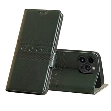 Imagem de Capa carteira para iPhone 14/14 Pro/14 Plus/14 Pro Max, capa carteira dobrável com slots para cartão, fecho magnético e função de suporte de telefone, couro e TPU à prova de choque, verde, 14 plus 6,7 polegadas