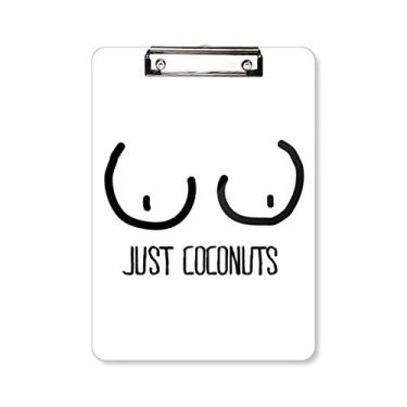 Imagem de Just Coconuts Placa de suporte para prancheta de desenho engraçado A4