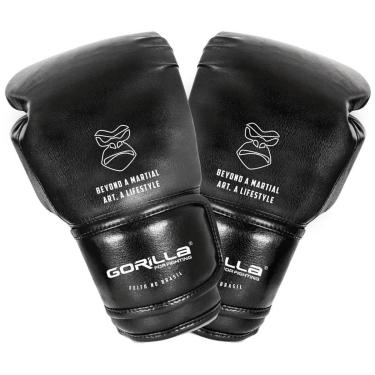 Imagem de Luva De Boxe 12 Oz LifeStyle Essential Black Classic Gorilla-Unissex