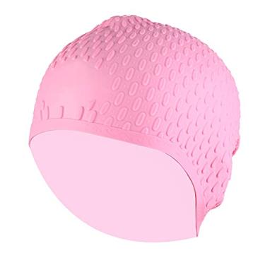 Imagem de Touca de Natação, Touca de Natação de Silicone Unissex, Chapéus de Natação Flexíveis à Prova D'água, para Homens, Mulheres, Adultos, Crianças, Toucas de Banho para Cabelos Longos