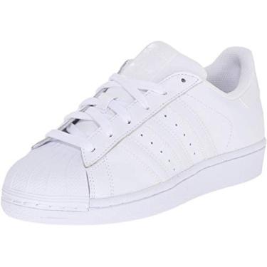 Imagem de adidas Performance Superstar 2 CF I Tênis de basquete moderno, Branco/Branco., 5.5 Big Kid