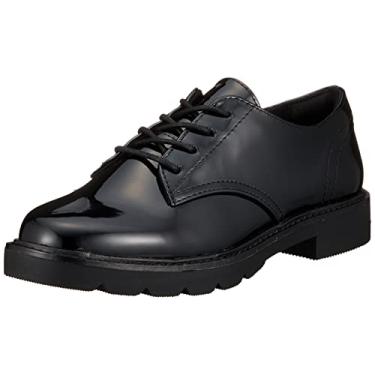Imagem de Rockport Mocassim feminino Kacey com cadarço, Preto envernizado sintético, 36